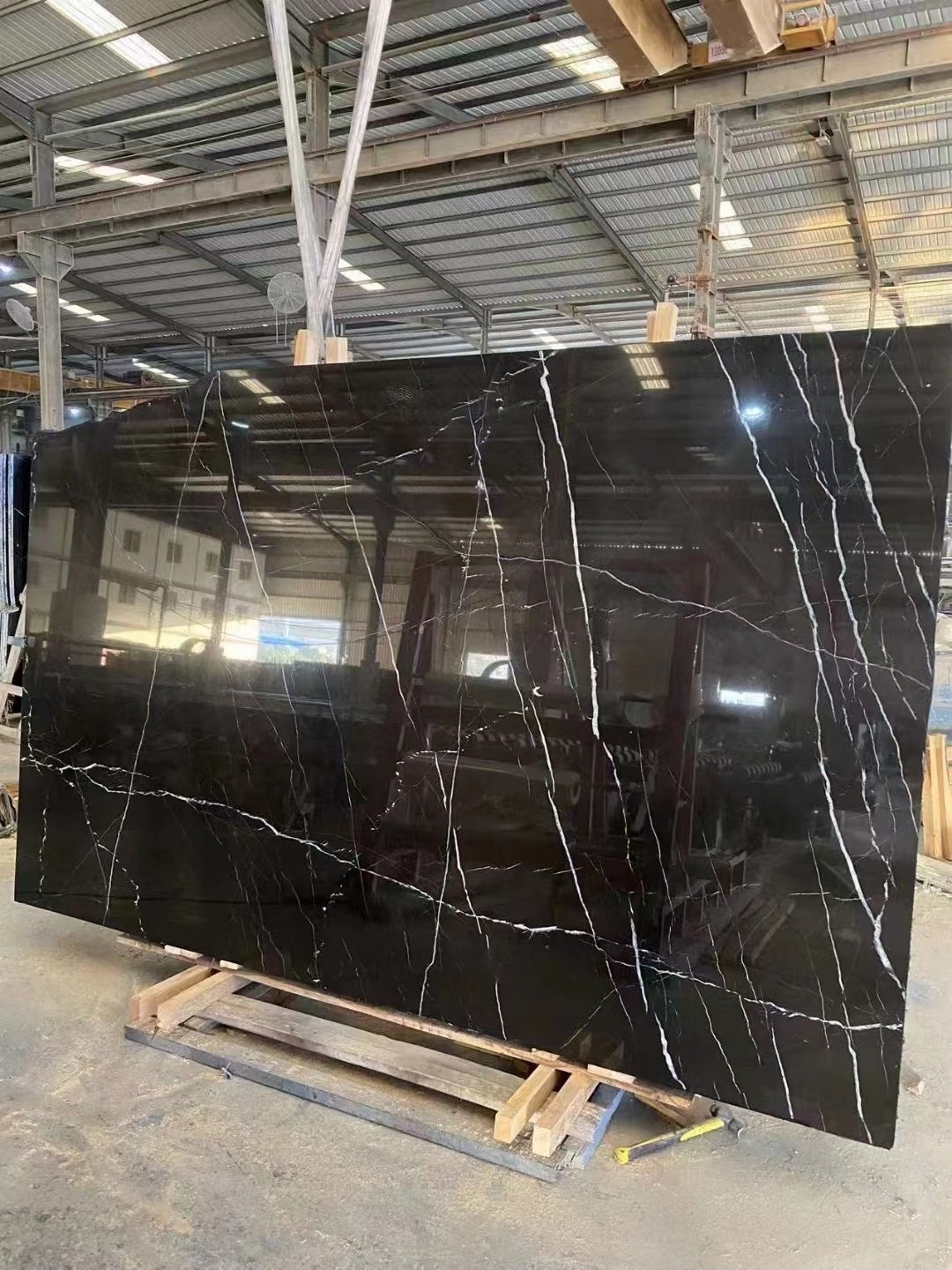 Aluminum plastic Stone thin panel Black Marble Composite Panels natural stone veneers cladding