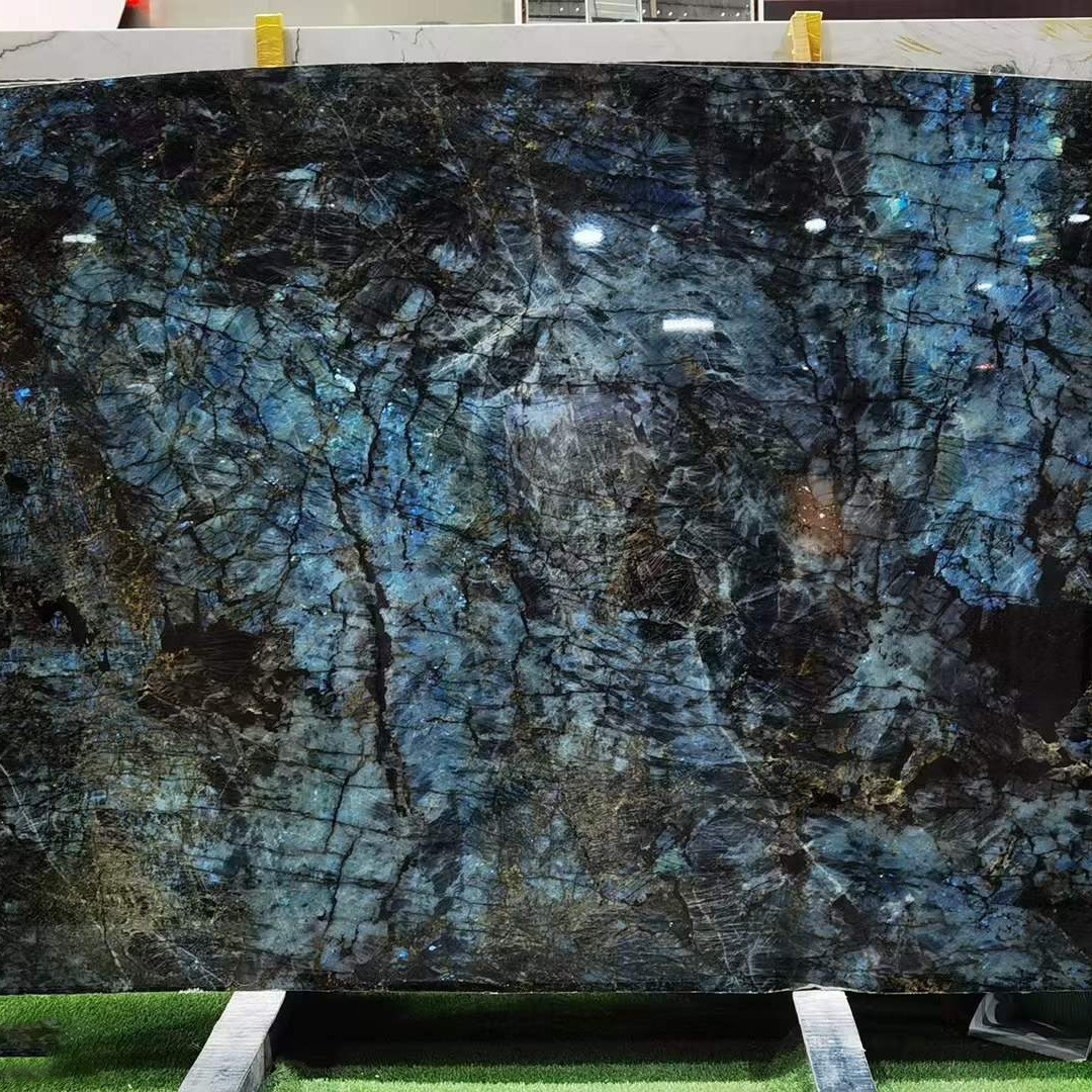 Luxury Blue Emerald Stone Marble Slab Blue Quartzite For Countertop and Wall Decoration