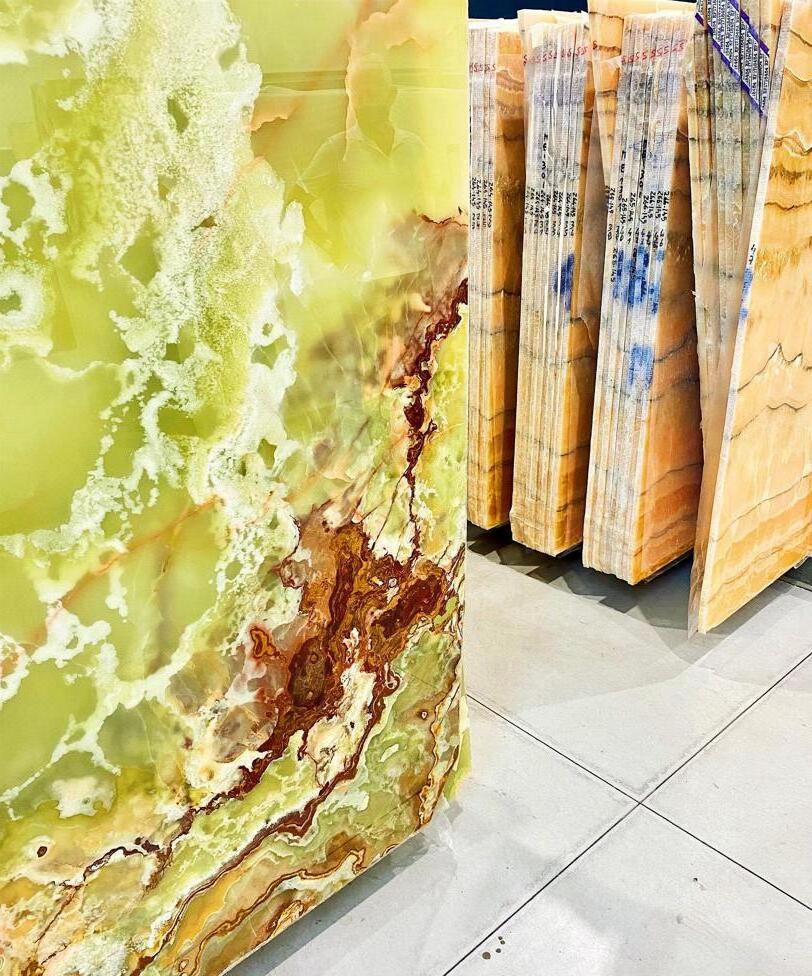 Modern Design Natural Green Onyx Marble Stone Polished Thin Slabs for Interior Wall Panels and Luxury Home Decor