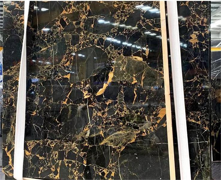 China Black Marble Slab With Golden Athens Polished Glazed Marble Stone Slab Wall Tiles and Floor Tiles