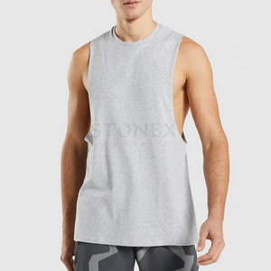 Breathable Cotton / Polyester Men Singlets Summer Gym Fitness Wear Low Price Men Singlets