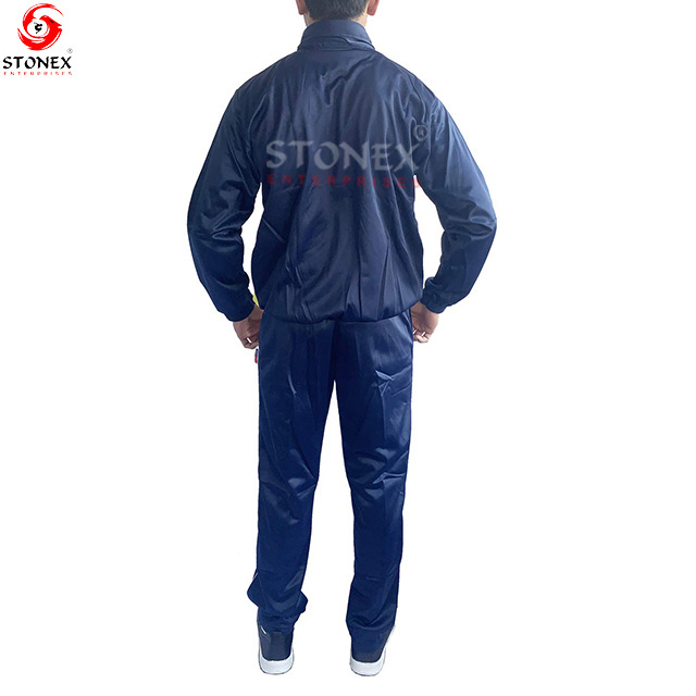 Regular Fit Sportswear Men's Polyester Wholesale Sublimation Yellow Printed Navy Blue Tracksuit