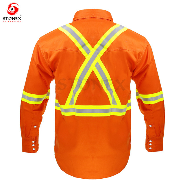 Hi Vis Flame Resistant Shirts Custom Logo Clothing For Worker industrial worker uniform FR Shirts