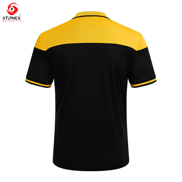 Yellow Black Polo Collar T shirts For Men With Logo Embroidery T-shirt Men's Cotton T-shirts Polo Shirts for Men 2023