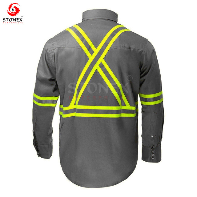 Hi Vis Flame Resistant Shirts Custom Logo Clothing For Worker industrial worker uniform FR Shirts