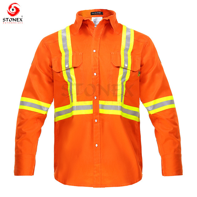 Hi Vis Flame Resistant Shirts Custom Logo Clothing For Worker industrial worker uniform FR Shirts