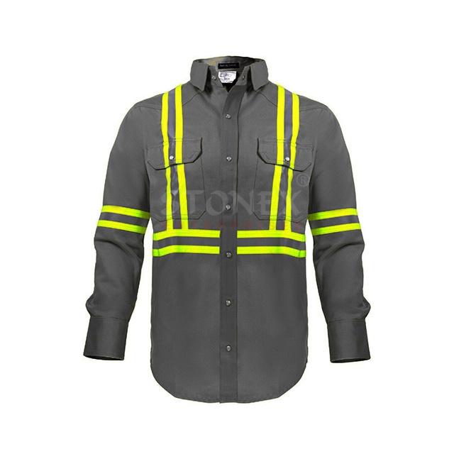 Hi Vis Flame Resistant Shirts Custom Logo Clothing For Worker industrial worker uniform FR Shirts