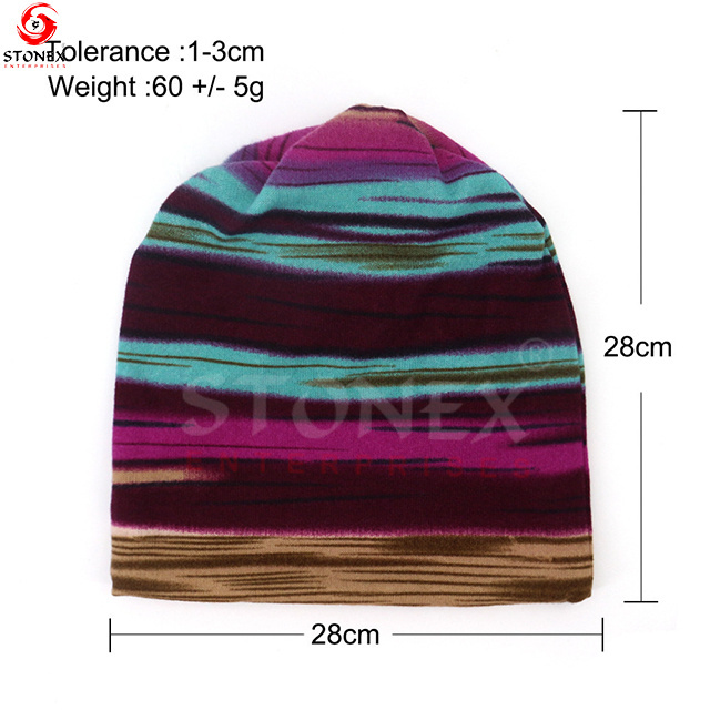 New Striped Beanies Unisex Thin Knitted Beanie Men's Multifunction Hedging Cap Hats For Male