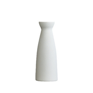 Simple White And Black Matte Coarse Pottery Ware Flower Arrangement Decoration Handmade Ceramic Vases