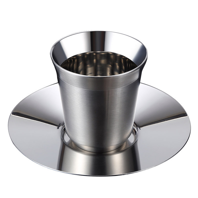 80ml 160ml Stainless Steel 304 Espresso Coffee Cup Set Small Wine Cup