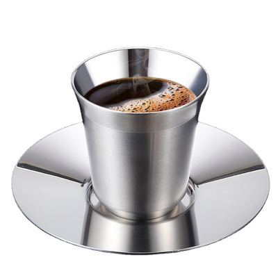 80ml 160ml Stainless Steel 304 Espresso Coffee Cup Set Small Wine Cup