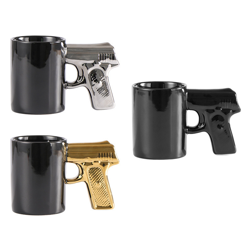 American Personality Pistol Gun Cup Ceramic Coffee Mug With Handle