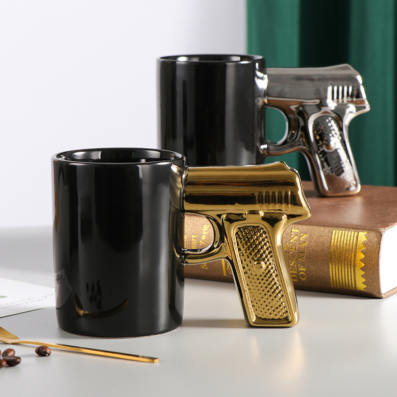 American Personality Pistol Gun Cup Ceramic Coffee Mug With Handle