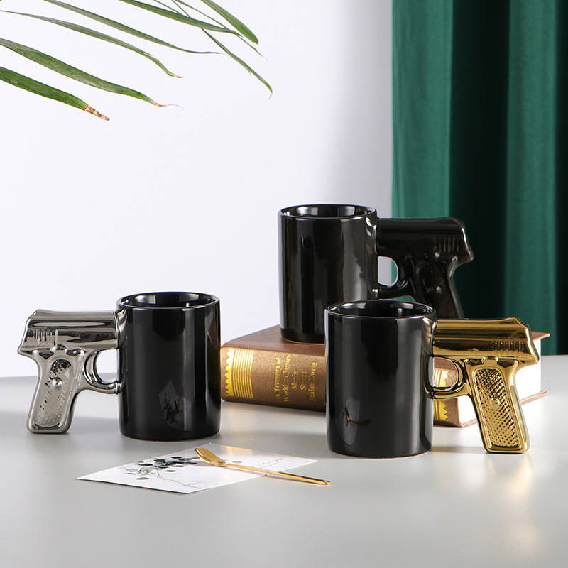 American Personality Pistol Gun Cup Ceramic Coffee Mug With Handle