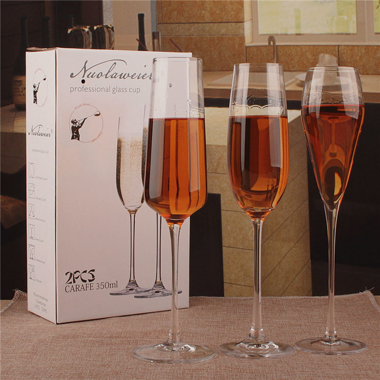 Printed Logo Crystal Wine Glasses Champagne Glasses Clear Glass Goblet