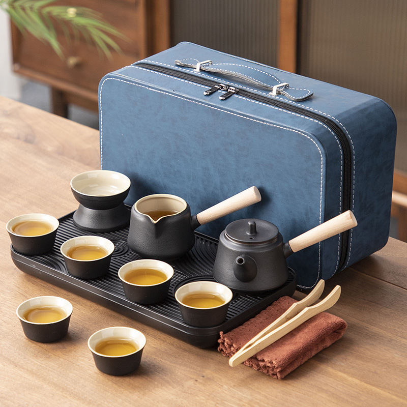 Portable Tea Tray Set Reusable Tea And Teacup Set For Japanese Outdoor Travel