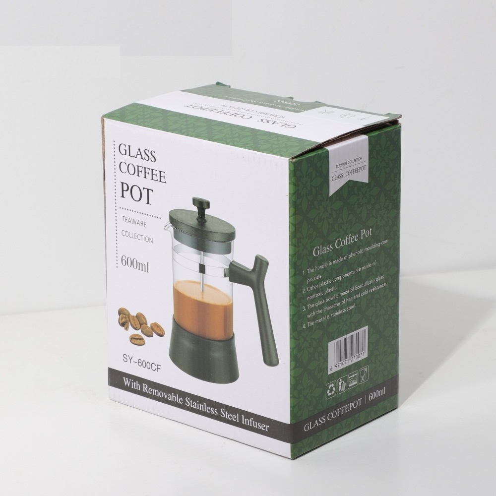 French Press Hand Brewed Coffee Moka Pot 600ml