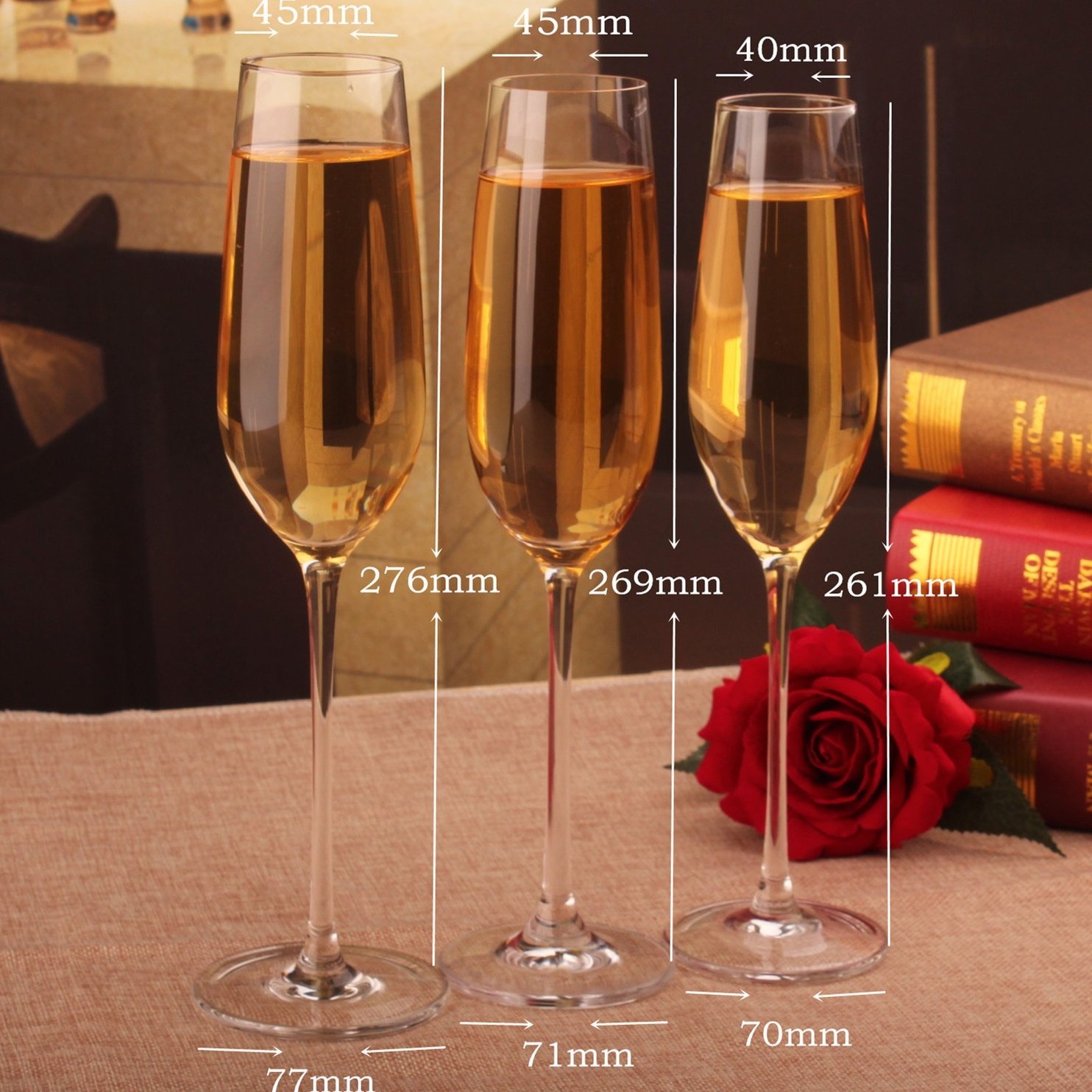 Printed Logo Crystal Wine Glasses Champagne Glasses Clear Glass Goblet