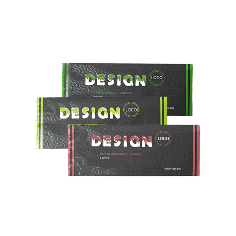 Custom Candy Wrappers  Mushroom Chocolate Bar Packaging plastic Mylar Bags For Chocolate Bar Packaging