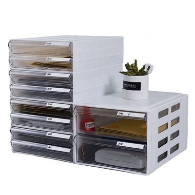 Desktop shelf drawer type multi layer office storage box  desk storage organizer