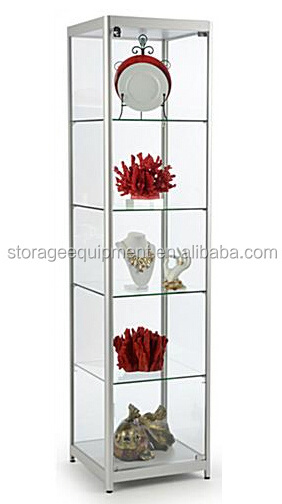 HOT SELLING aluminium glass rotating display case for shopping mall