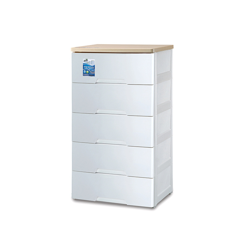 5299 Bedroom popular model luxury wooden top white 5 drawer bedroom storage cabinet for home use