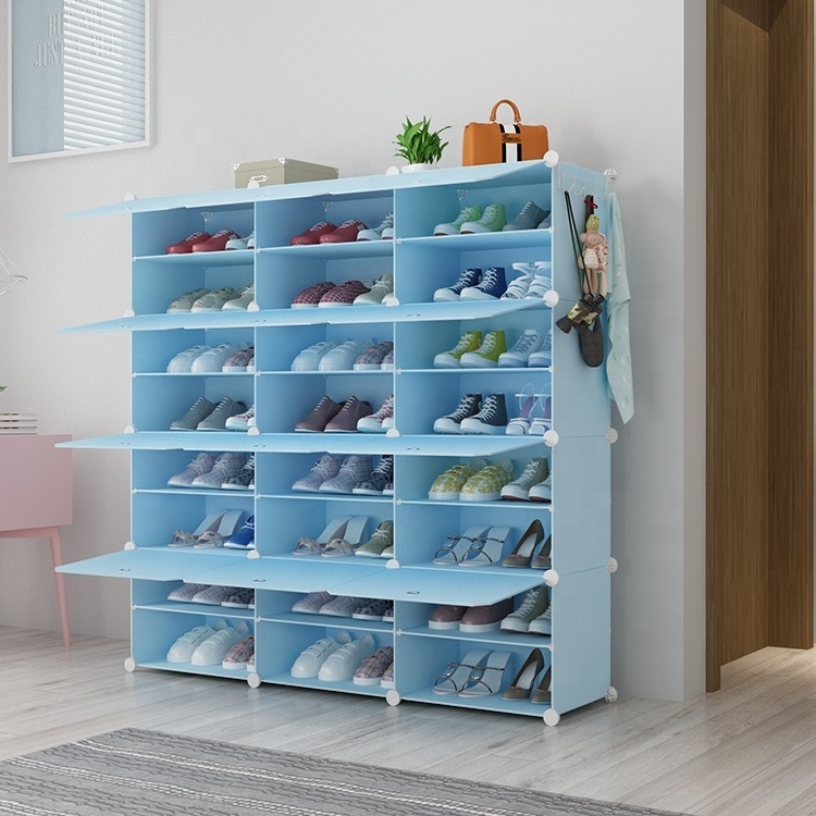 Cartoon pattern DIY kids shoe rack storage shoes cabinet plastic shoes display rack