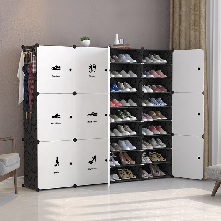 Simple Shoe Rack Men and Women Plastic Containers Shoes Storage for Footwear Organization