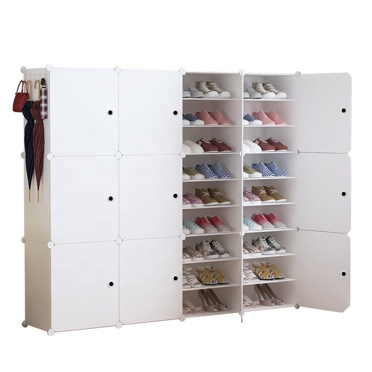 Big size white 72 pair shoe rack storage modern best 12 door 9 layers shoe organizer cabinet