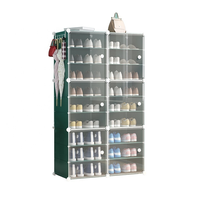 Hot sale Shop Display Stand Plastic Portable Shoe Cabinet Free Standing Narrow Shoe Rack