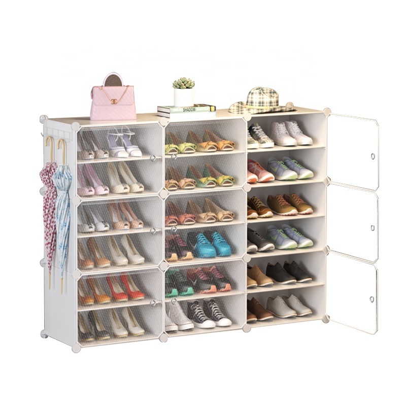 Shoe Sneaker Box Wholesale PP Stackable Shoe Display Rack Stand Shelves