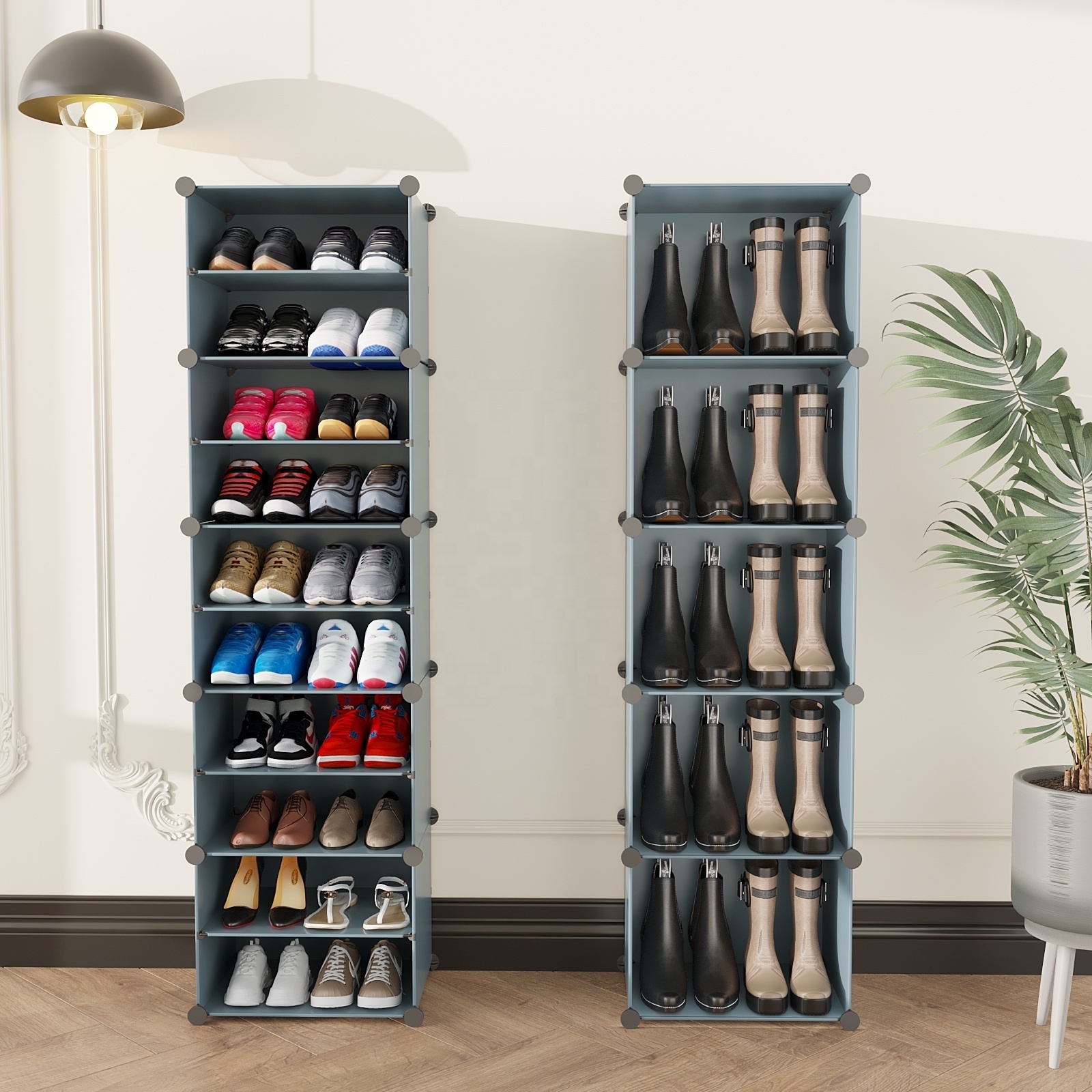 Custom Plastic Waterproof Folding Multifunctional Shoe Cabinet Storage