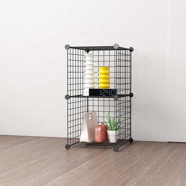 Wholesale 2 Cube Wire Rack Shelving Metal Cubby Storage Wire Cube Storage