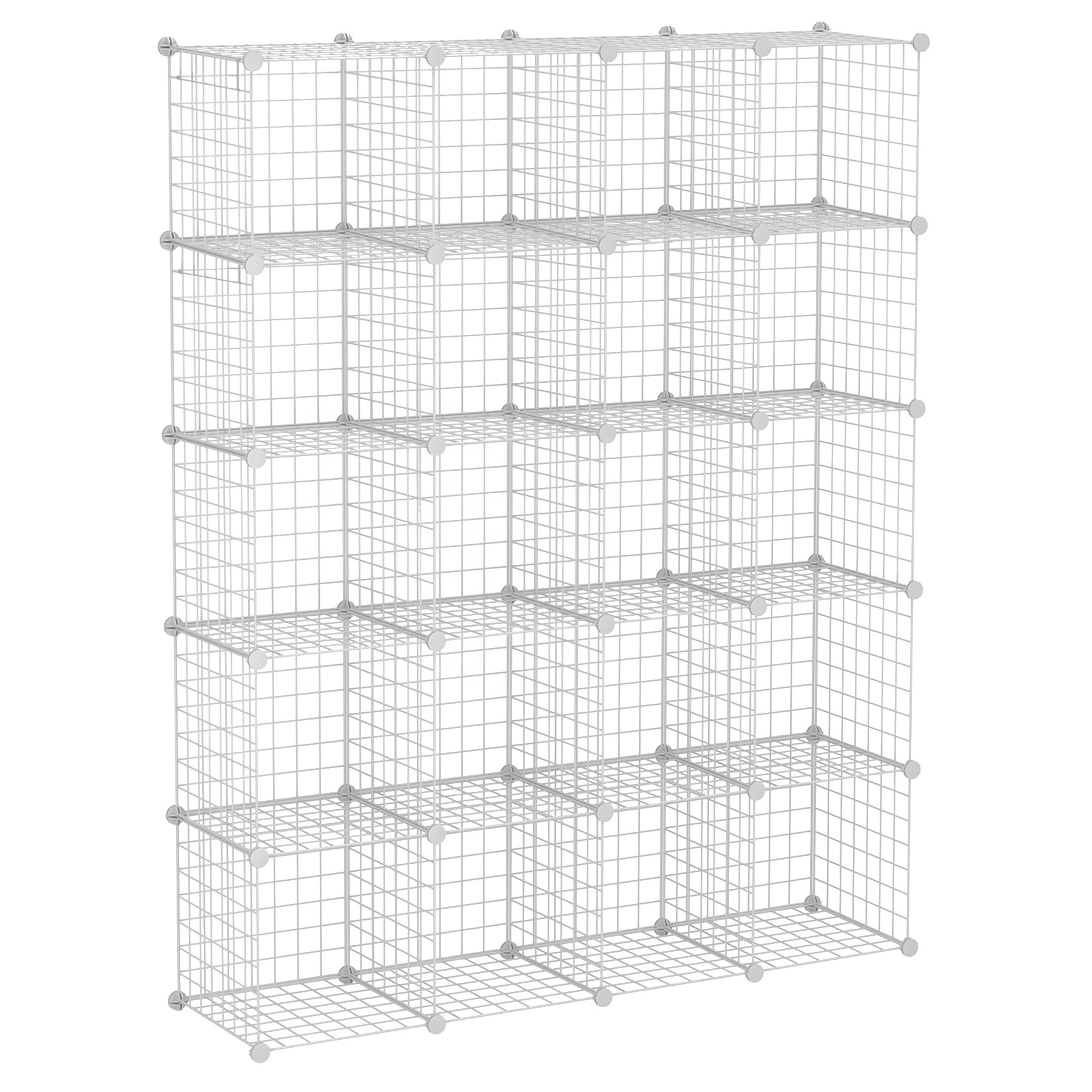 Big size 20 cube large wire storage cubes rack shelf organizer