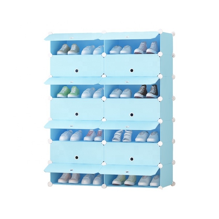 Hot selling folding shoe rack outdoor standing pp plastic shoe cabinet