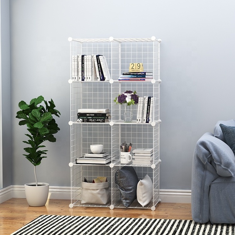 8 Cube Homes Gardens Organizer with Metal Base Cube Wire Storage