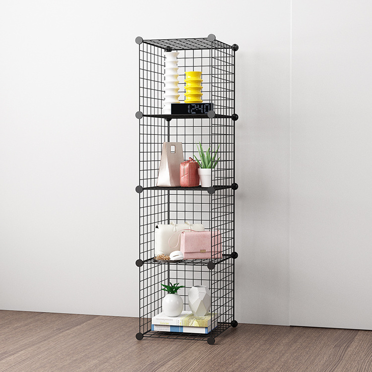 4 Cube Metallic Wire Storage Better Homes Gardens Cube Organizer With Metal Base Wire Shelf Organizer