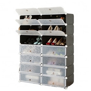 Hot selling folding shoe rack outdoor standing pp plastic shoe cabinet