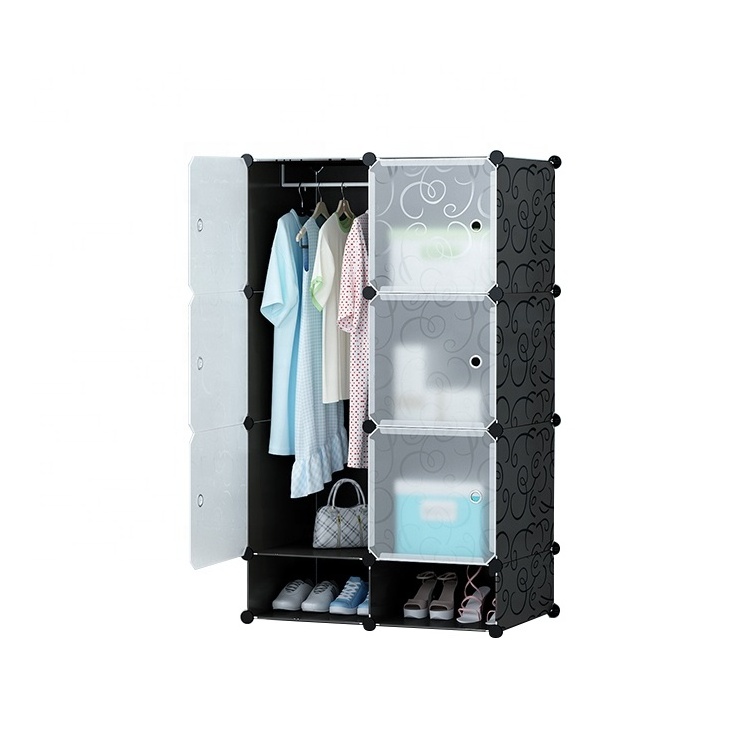 Free DIY bedroom plastic storage wardrobe armoire for TV shopping