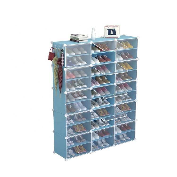 Shoe Rack 10 Tier Shoe Storage Cabinet 50 Pair Plastic Shoe Shelves Organizer for Closet Hallway Bedroom Entryway