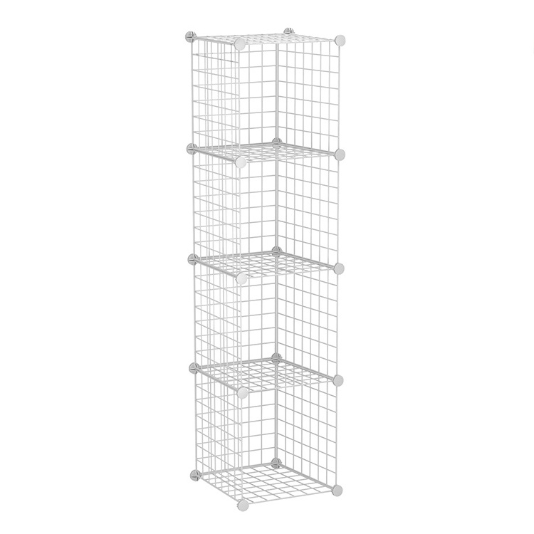 4 Cube Metallic Wire Storage Better Homes Gardens Cube Organizer With Metal Base Wire Shelf Organizer