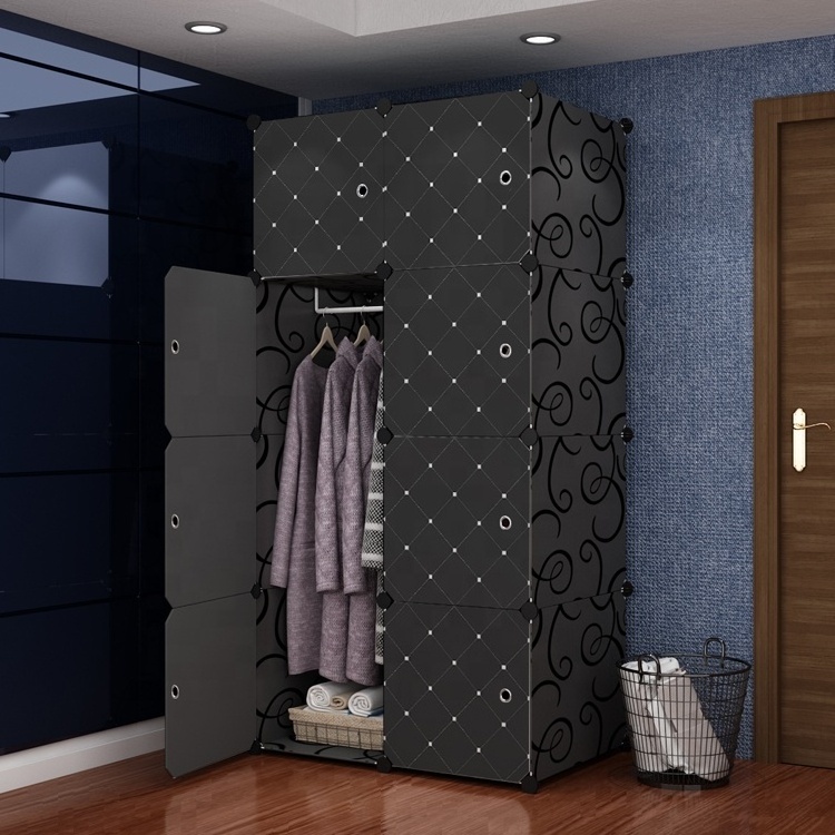 Modern Furniture Fitted plastic folding children Closet Cabinet Plastic Clothes Storage Wardrobe