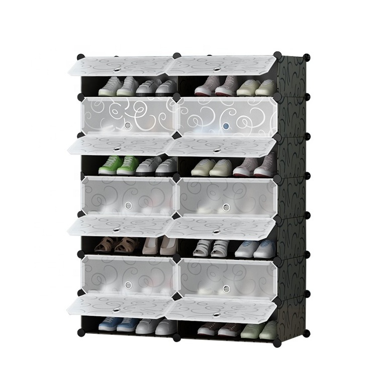 Hot selling folding shoe rack outdoor standing pp plastic shoe cabinet