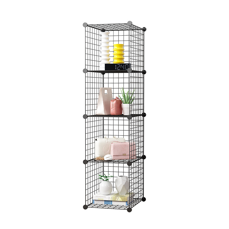 4 Cube Metallic Wire Storage Better Homes Gardens Cube Organizer With Metal Base Wire Shelf Organizer