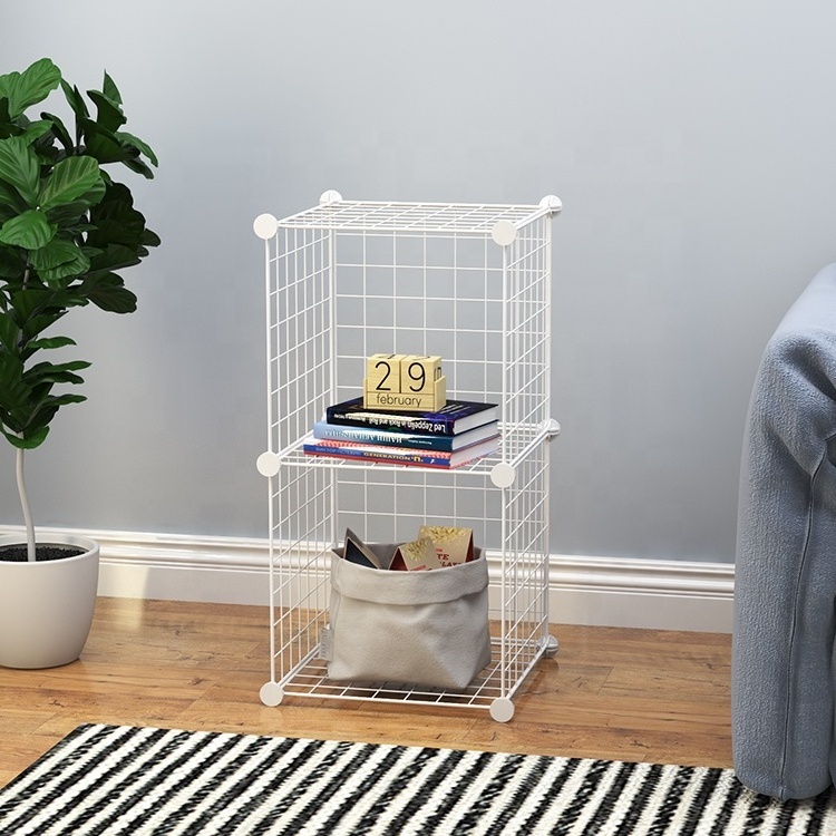 Wholesale 2 Cube Wire Rack Shelving Metal Cubby Storage Wire Cube Storage