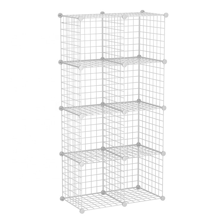 8 Cube Homes Gardens Organizer with Metal Base Cube Wire Storage