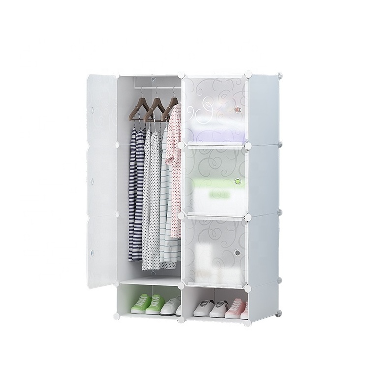 Free DIY bedroom plastic storage wardrobe armoire for TV shopping