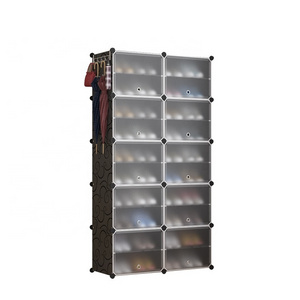 20 cubes DIY size plastic shoe rack can hold both shoes and boots