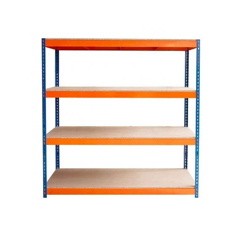 Powder Coated Easily Assemble 400kg/Layer Shelf Racks Warehouse Tools Workshop 4 Tier Heavy Duty Shelves Metal Iron Shelving