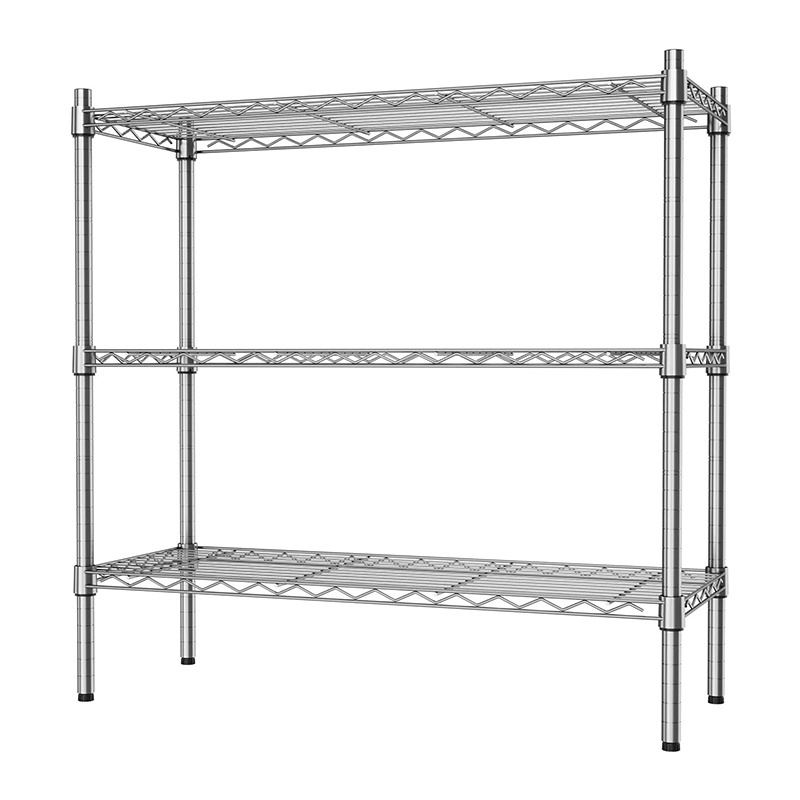 4 Tier Chrome Metal Storage Wire Shelf Kitchen Rack Adjustable Shelving /Office/Garage Unit